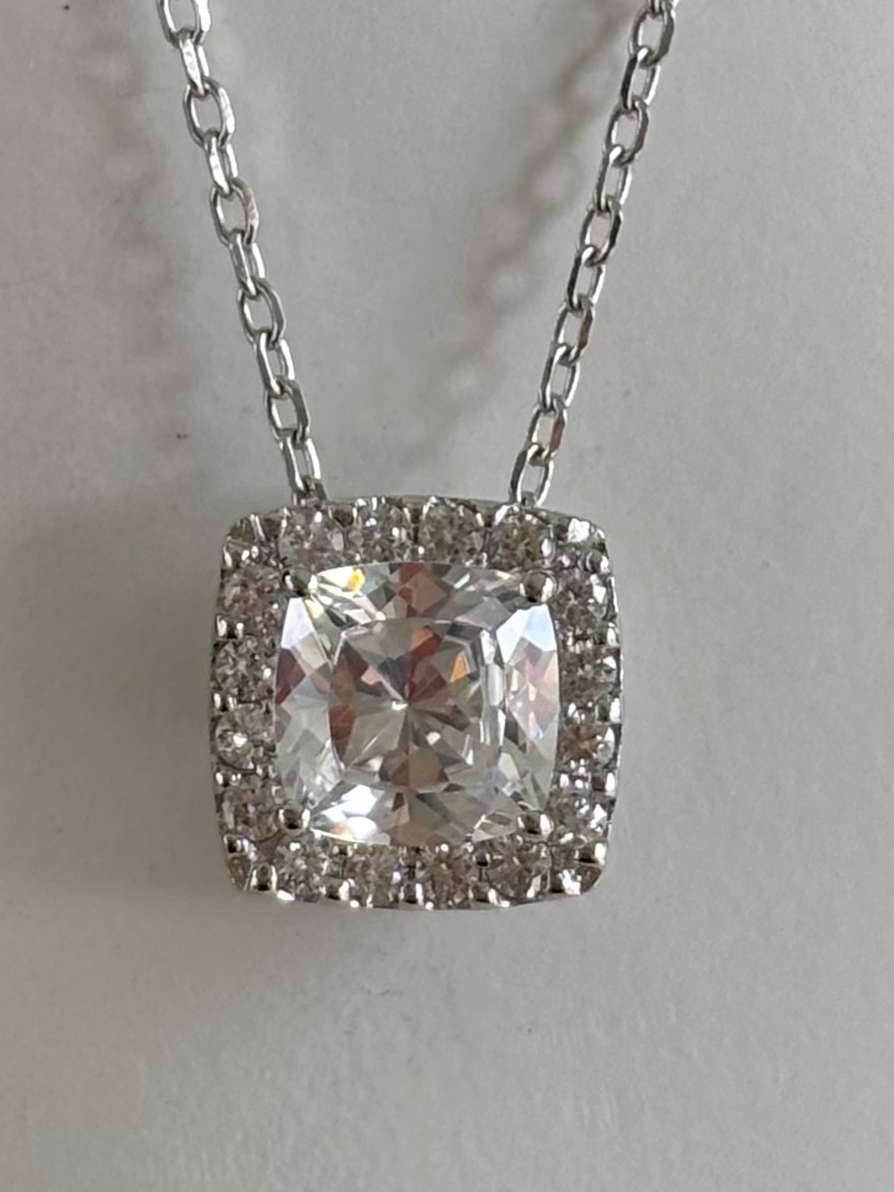 Tacori IV Diamonique Platinum Clad Sterling Silver Necklace